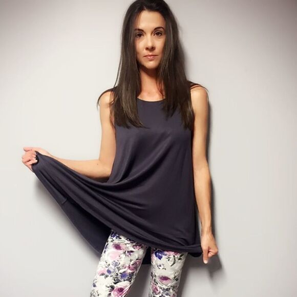 Charcoal Gray Swing Tank SMALL - Picture 1 of 6